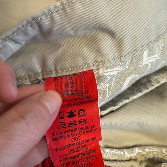 Robert Graham Pants Size Mens 33 Tan Khaki Classic Yates Straight Causal Bottoms - Picture 8 of 8